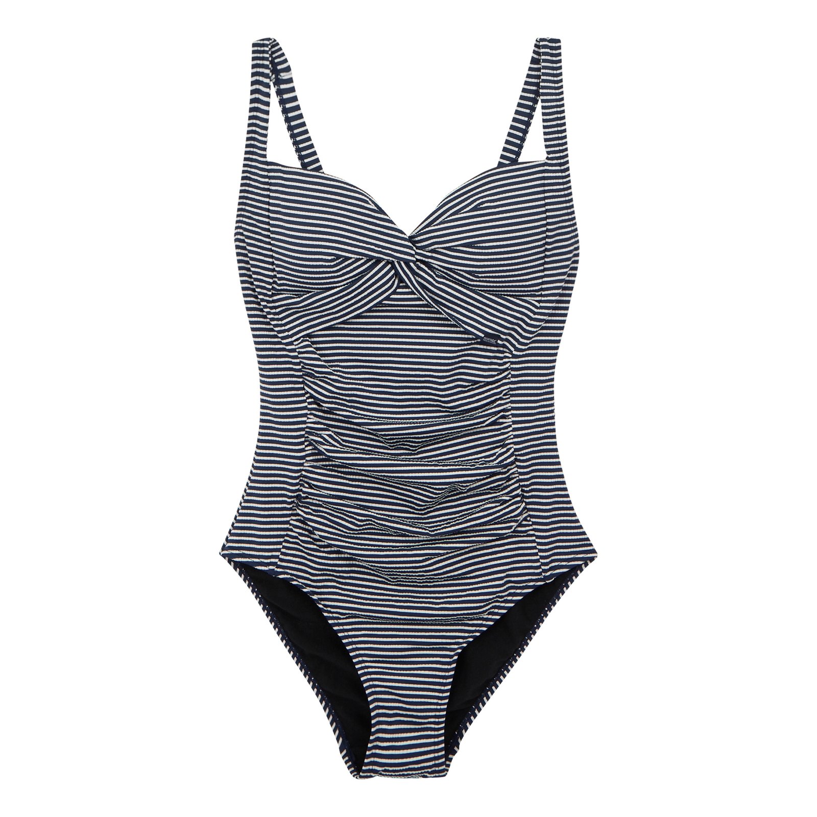 RE-SW-2003 (2) Women's Sakari Tummy Control Costume | Navy White Seeksucker Stripe - Image 1