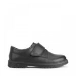 Glint School Shoes - Black Leather