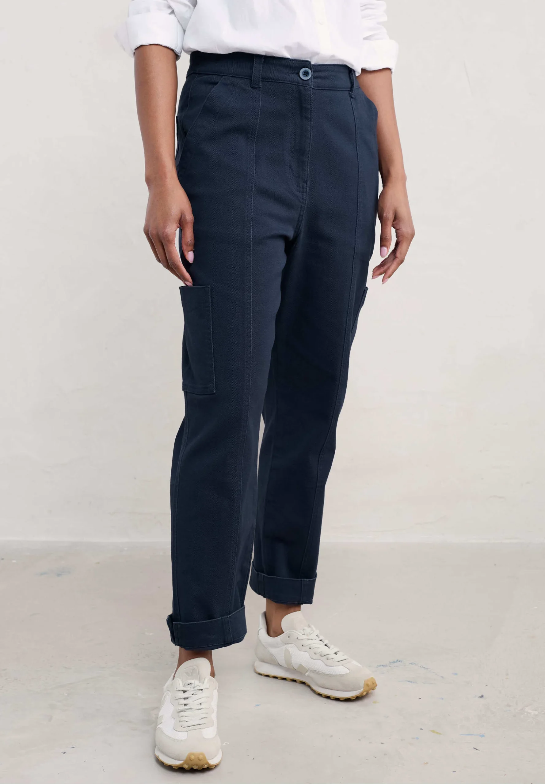 SE-PA-2138 (1) Seasalt Cornwall TINTAGEL - Trousers - navy maritime - Image 1