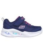SKECHERS GIRLS' URBAN SHOES BLUE INFANT SOLA GLOW 303715N-NVY