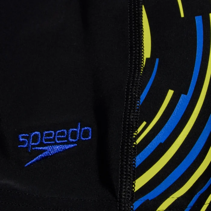 Speedo Plastisol Placement Jammer (Black/Blue) – Boys - Image 2