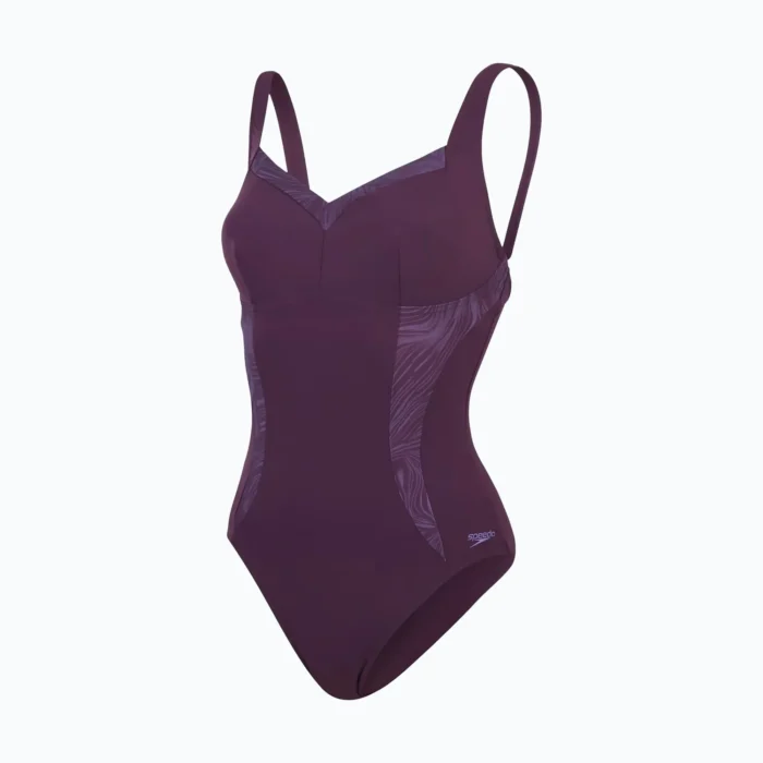 Speedo Shaping Printed LunaElustre One Piece plum dandy swimsuit - Image 2