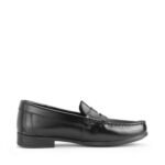 Black high shine leather slip-on school shoes - Image 2