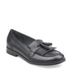 Black leather slip-on school shoes - Image 4