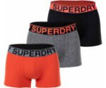 Superdry 3-er Set Trunks Schwarz, Orange & Grau