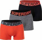 Superdry 3-er Set Trunks Schwarz, Orange & Grau