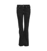 FLARED MID-RISE SKINNY JEANS BLACK - Image 5
