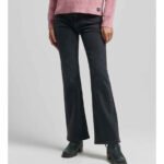 FLARED MID-RISE SKINNY JEANS BLACK