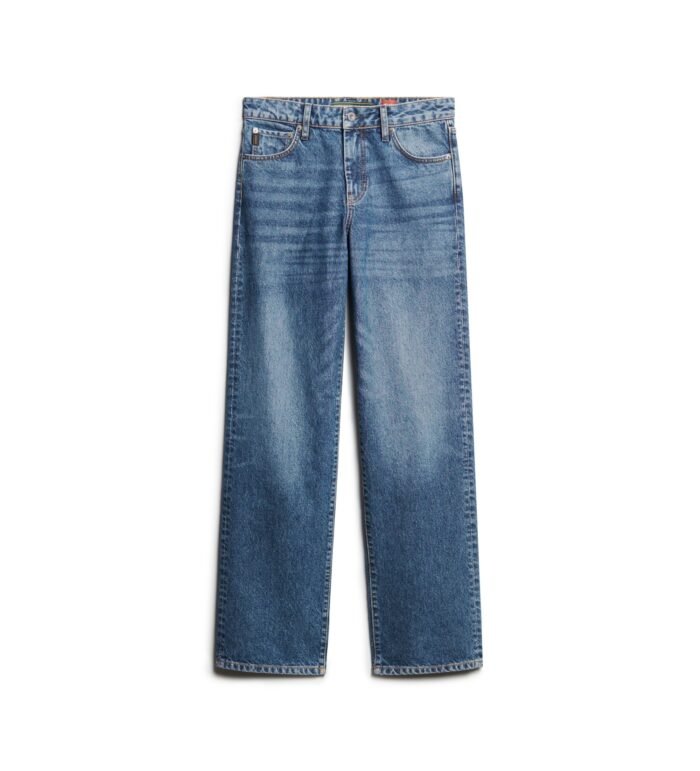 BLUE MEDIUM-WAISTED, WIDE-LEG JEANS - Image 2
