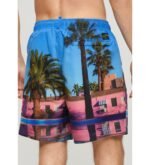PHOTO PRINT SWIMMING COSTUME IN BLUE RECYCLED MATERIAL - Image 2