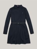 TOMMY-Belted Long Sleeve Extra Slim Dress
