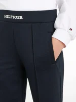 Tommy Hilfiger Monotype-Dark Blue Wide Leg Trousers - Image 5