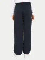 Tommy Hilfiger Monotype-Dark Blue Wide Leg Trousers - Image 4