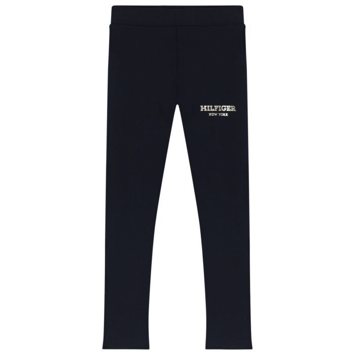 Tommy HilfigerGilrs Navy Blue Logo Leggings - Image 3