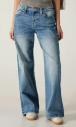 Medium wash mid rise loose fit vid ‘Bobbi” jeans True Religion - Image 5