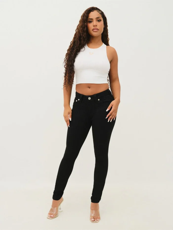 TRUE RELIGION Women Black SN Skinny Fit Jeans - Image 4