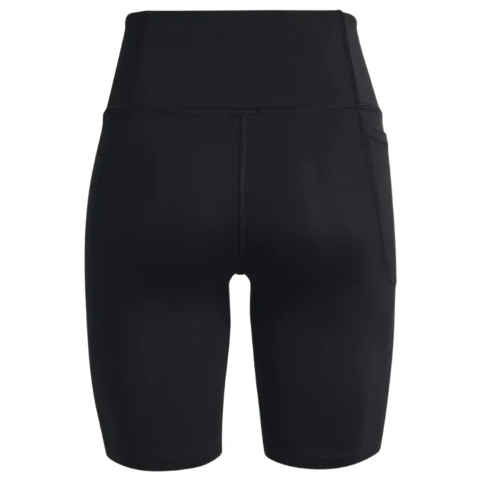 UA Motion 1377088 Women 8" Bike Shorts - Black/Jet Gray - Image 2