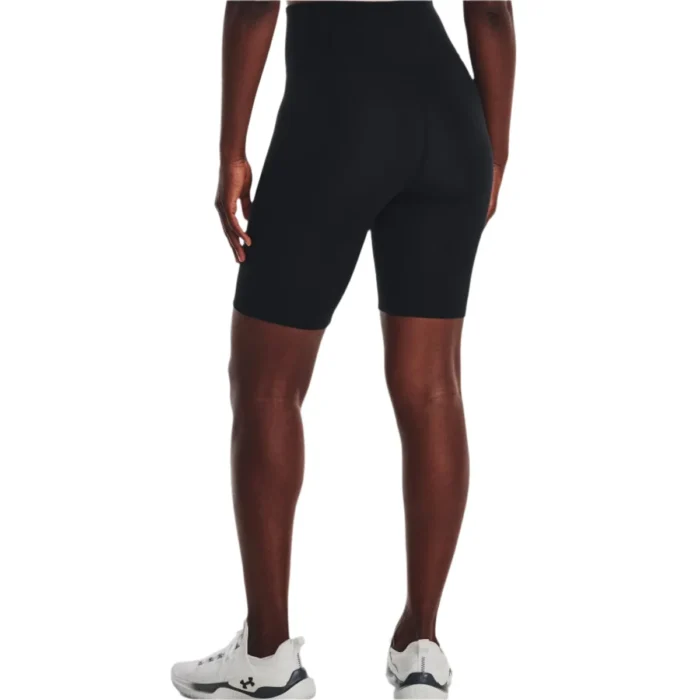UA Motion 1377088 Women 8" Bike Shorts - Black/Jet Gray - Image 6
