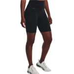 UA Motion 1377088 Women 8" Bike Shorts - Black/Jet Gray