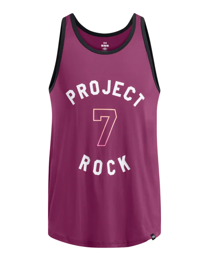 Men's Project Rock Mesh Badge Of Honor Tank - Image 4