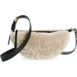 Half Moon Shearling Crossbody Bag