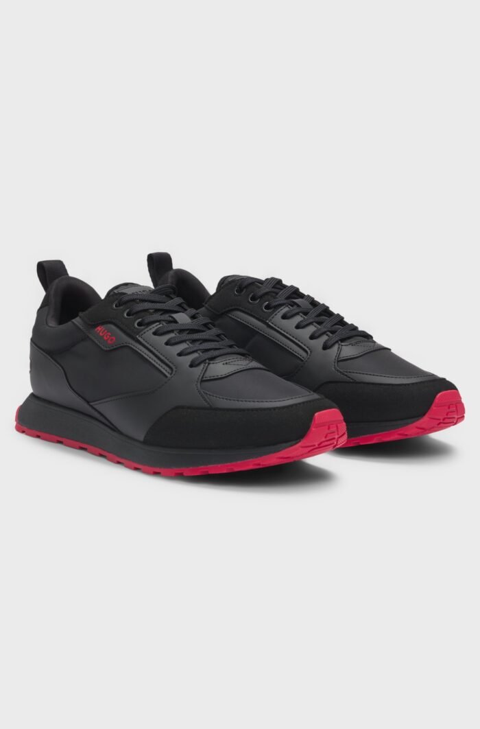 HUGO-Mixed-material trainers with branded accents - Image 2