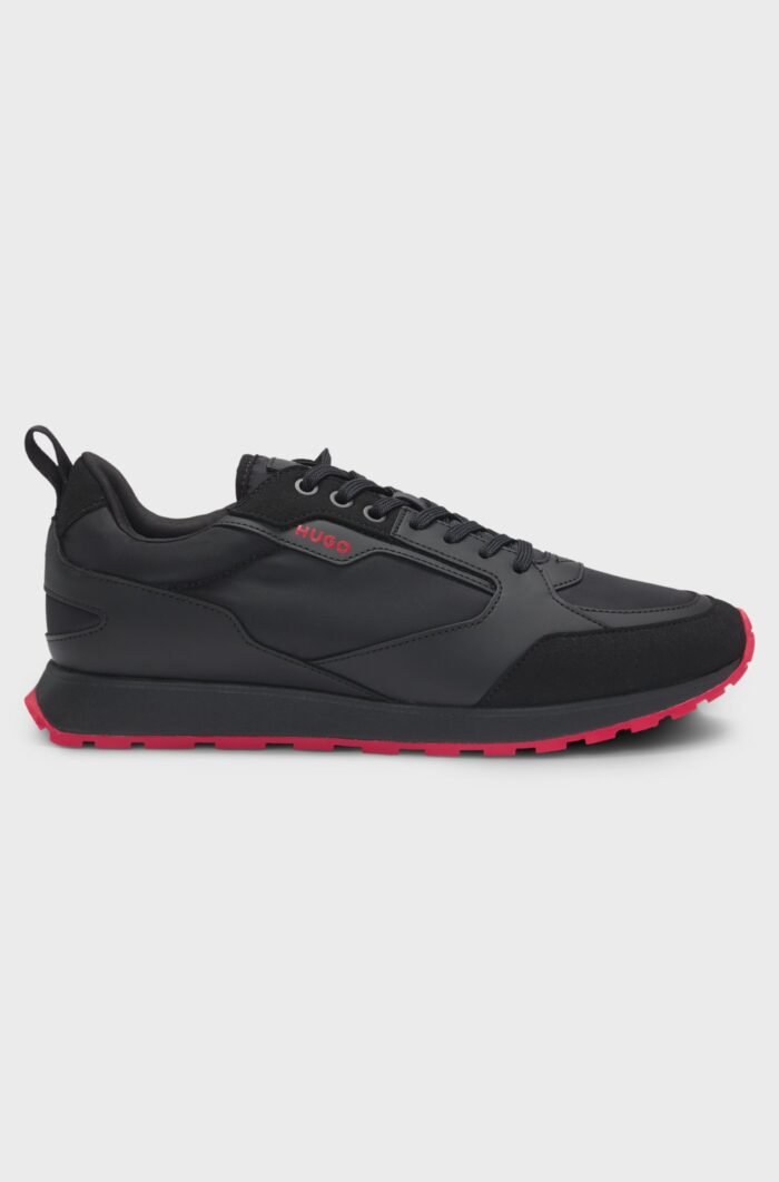 HUGO-Mixed-material trainers with branded accents - Image 4