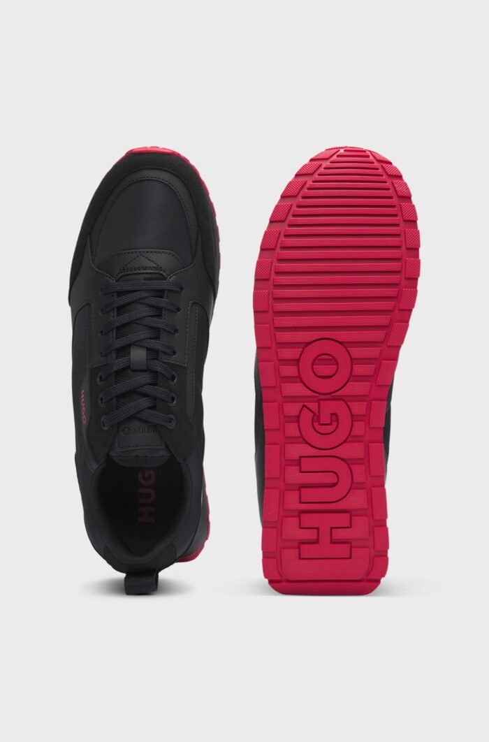 HUGO-Mixed-material trainers with branded accents - Image 5