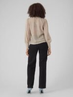 VERO MODA Vmbecca Jrs Haut en Dentelle À Col Haut Chemisier à manches longues Femme (lot de 1) - Image 5