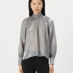 JDYDANI BOW - Blouse - silver