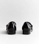 Black Double Strap Ballet Pumps - Image 2