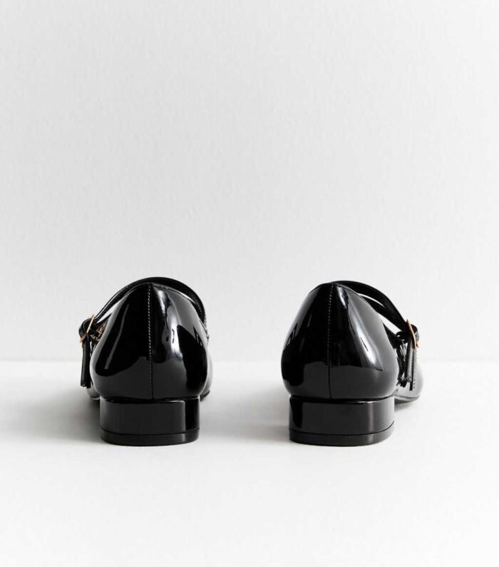 Black Double Strap Ballet Pumps - Image 2