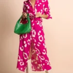 Alva Leopard Cream on Magenta by Dancing Leopard