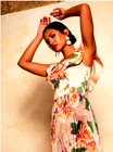 Peach Pleat Skirt London Posie Dress BNWOT