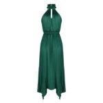 Gspmoly Womens Summer Dresses, Women'S Fashion Sexy Sleeveless Solid Halterneck Waisted Fold Dresses Women'S Formal Dresses Clearance - Image 2