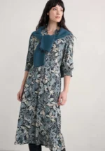 FOXTROT - Shirt dress - blue inked foliage dusky jade