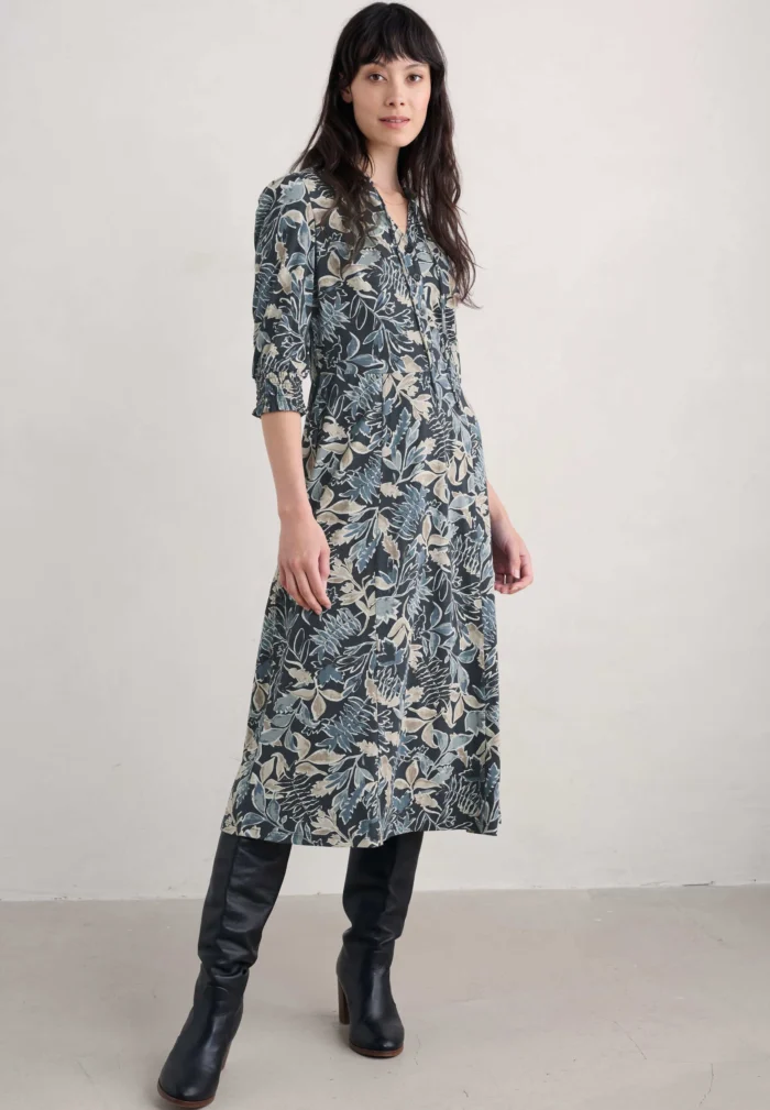 FOXTROT - Shirt dress - blue inked foliage dusky jade - Image 4