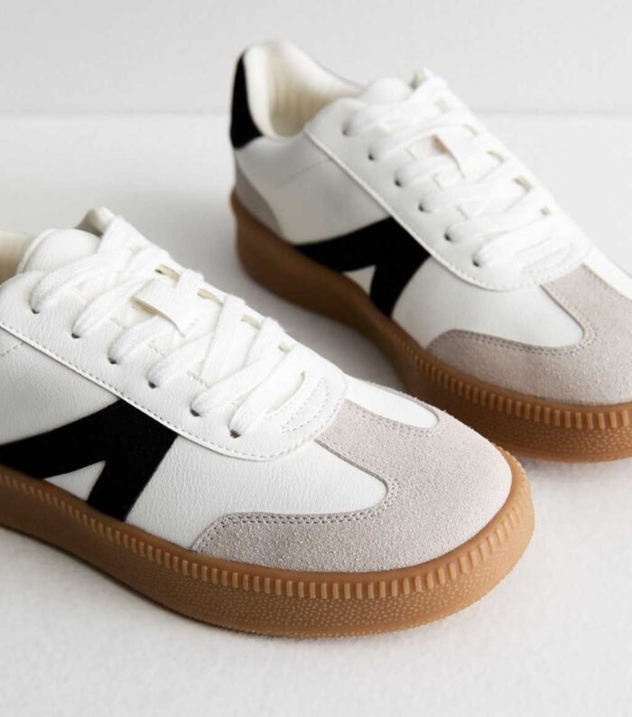 White Chunky Sole Trainers - Image 4