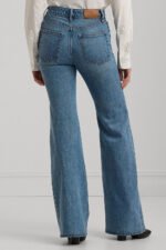 Lauren Ralph Lauren Women's High-Rise Flare Jeans in Mirabeau Wash - Image 3