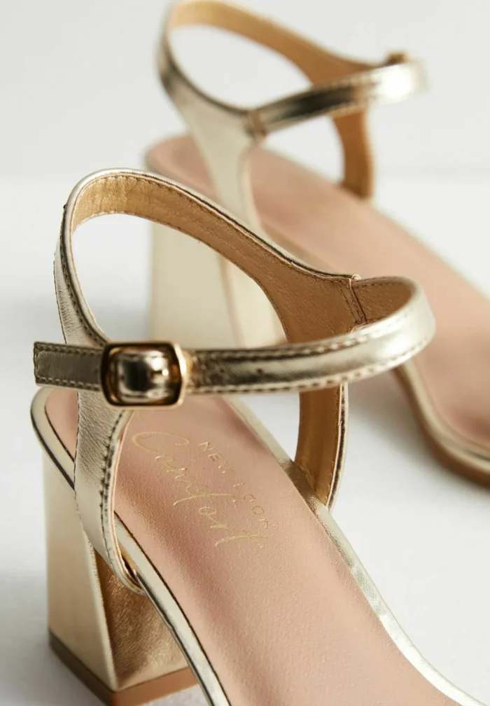 LOOK 2 PART BLOCK HEEL - Sandals - gold - Image 2