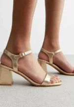 LOOK 2 PART BLOCK HEEL - Sandals - gold - Image 3
