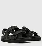 Tiesha Footbed Sandals - Woven - Black