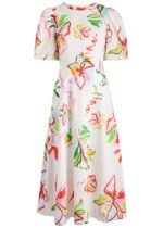 Sia floral-print cotton midi dress