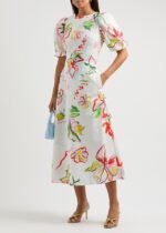 Sia floral-print cotton midi dress - Image 2