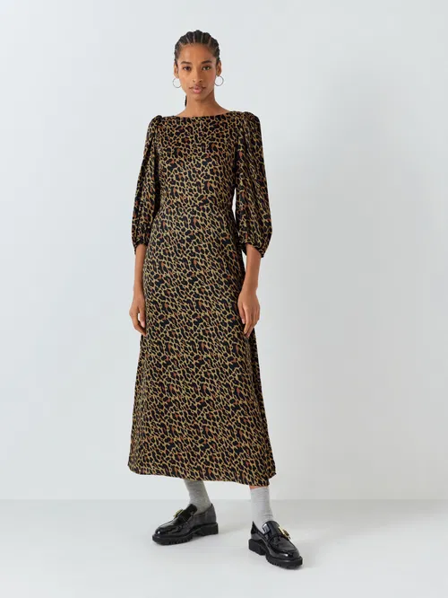 50 (3) Olivia Rubin Lara Animal Print Midi Dress - Image 1