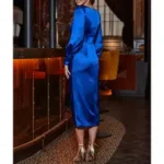 Rich Sapphire Blue Ruched Dress - Image 4
