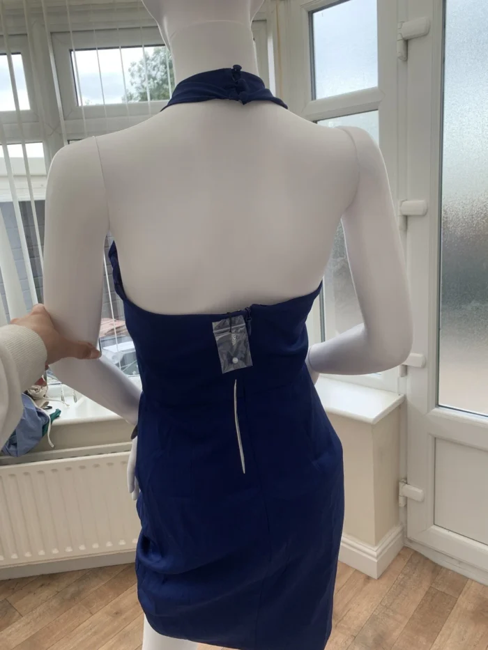 Chi Chi London Cobolt Blue Corset Cross Over Dress - Image 4