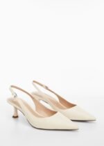 Mango slingback kitten court heel in beige