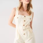 Short Jumpsuit With Buttons