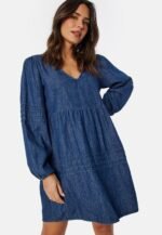 V-Neck Denim Dress